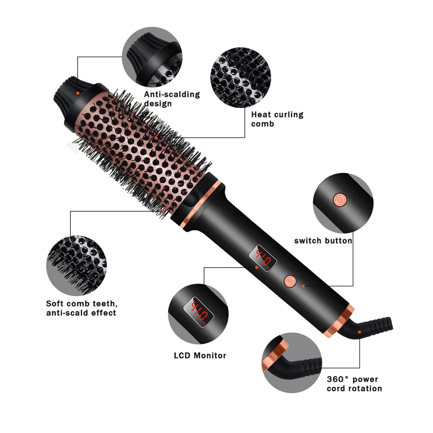 Professional 3 In 1 Blowout Brush